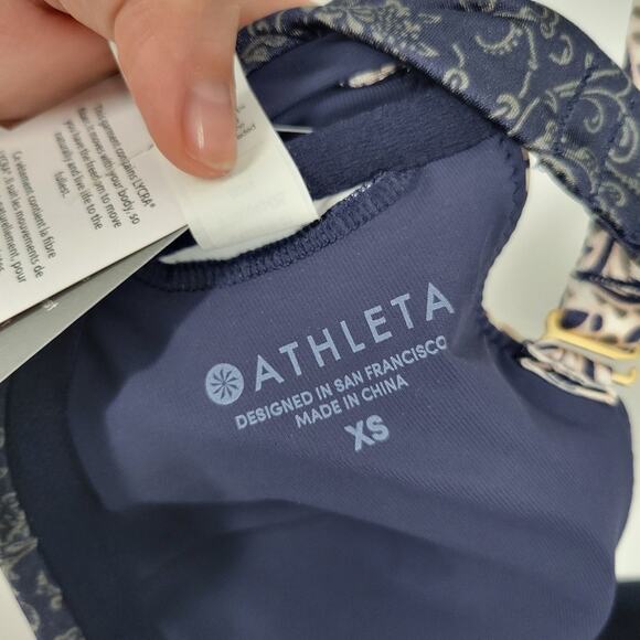 Athleta Aqualuxe Batik Bandeau Swim Top Size XS - Picture 8 of 10